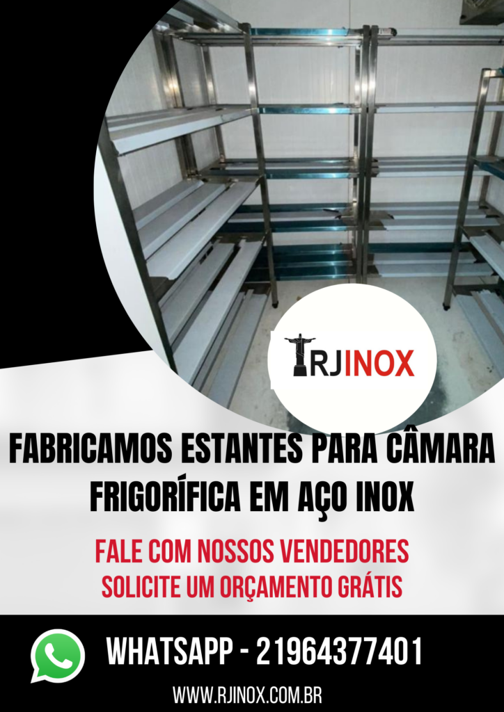 Estante inox para câmara frigorífica